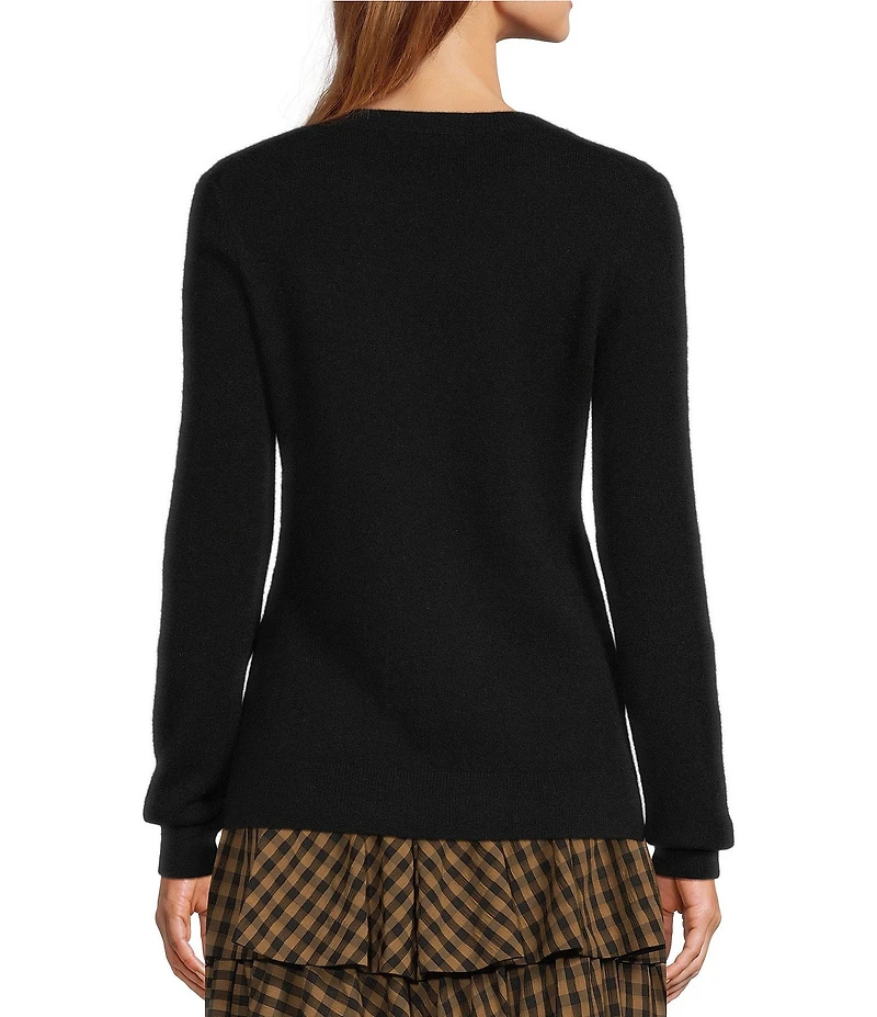 Antonio Melani Luxury Collection Cameron Cashmere Crew Neck Long Sleeve Knit Sweater