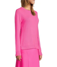 Antonio Melani Luxury Collection Cameron Cashmere Crew Neck Long Sleeve Knit Sweater
