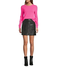 Antonio Melani Luxury Collection Cameron Cashmere Crew Neck Long Sleeve Knit Sweater