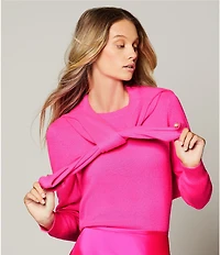 Antonio Melani Luxury Collection Cameron Cashmere Crew Neck Long Sleeve Knit Sweater