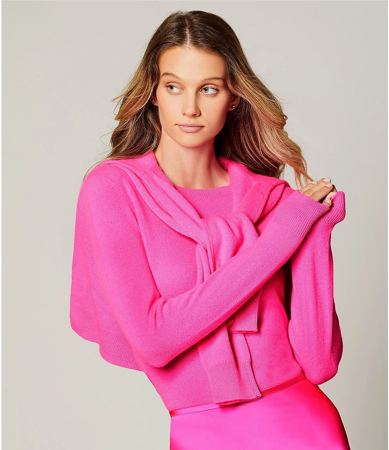 Antonio Melani Luxury Collection Cameron Cashmere Crew Neck Long Sleeve Knit Sweater