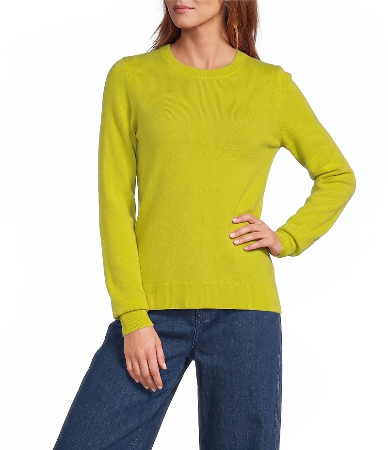 Antonio Melani Luxury Collection Cameron Cashmere Crew Neck Long Sleeve Knit Sweater