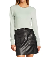 Antonio Melani Luxury Collection Cameron Cashmere Crew Neck Long Sleeve Knit Sweater