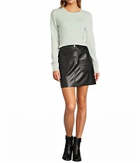 Antonio Melani Luxury Collection Cameron Cashmere Crew Neck Long Sleeve Knit Sweater