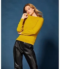 Antonio Melani Luxury Collection Cameron Cashmere Crew Neck Long Sleeve Knit Sweater