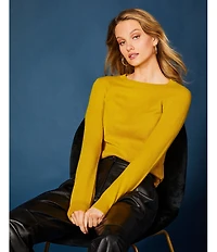 Antonio Melani Luxury Collection Cameron Cashmere Crew Neck Long Sleeve Knit Sweater