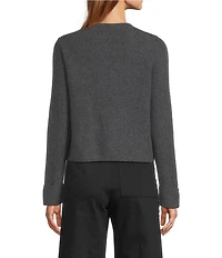 Antonio Melani Lydia V-Neck Long Cuff Sleeve Tie Front Bow Cashmere Sweater