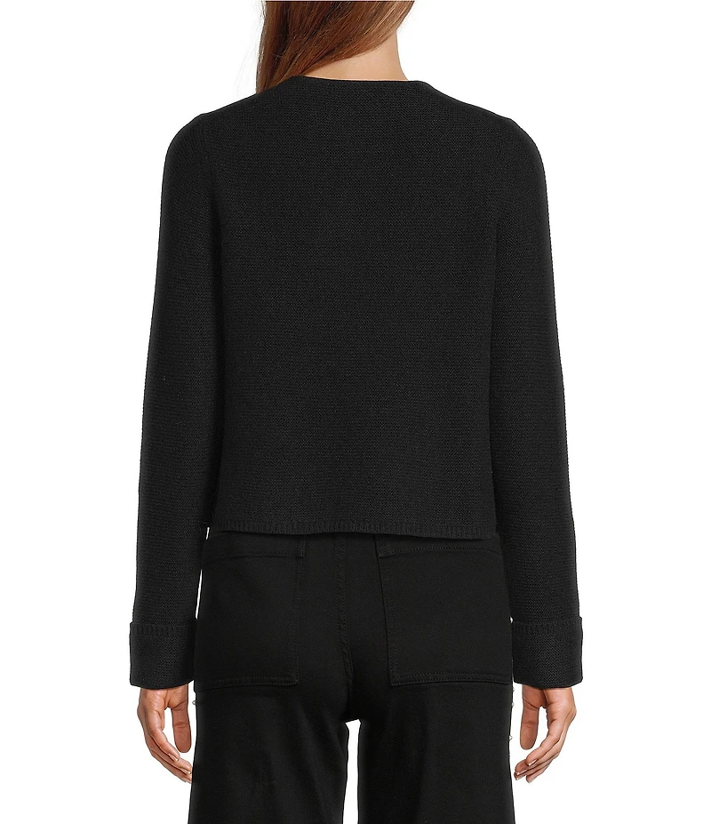 Antonio Melani Lydia V-Neck Long Cuff Sleeve Tie Front Bow Cashmere Sweater