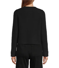 Antonio Melani Lydia V-Neck Long Cuff Sleeve Tie Front Bow Cashmere Sweater