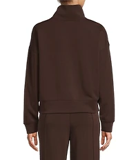 Antonio Melani Lyocell Stand Collar Long Sleeve Half Zip Sweatshirt