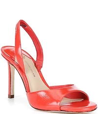 Antonio Melani Lyssa Glossy Leather Slingback Dress Sandals