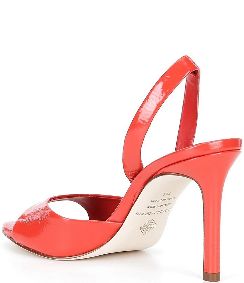 Antonio Melani Lyssa Glossy Leather Slingback Dress Sandals