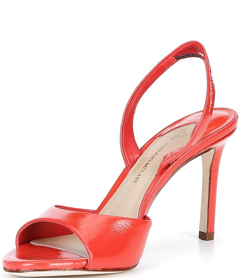 Antonio Melani Lyssa Glossy Leather Slingback Dress Sandals