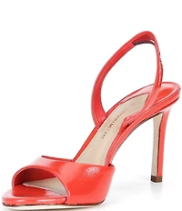 Antonio Melani Lyssa Glossy Leather Slingback Dress Sandals