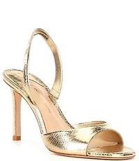 Antonio Melani Lyssa Embossed Leather Slingback Dress Sandals