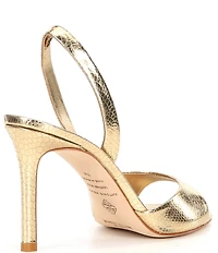 Antonio Melani Lyssa Embossed Leather Slingback Dress Sandals