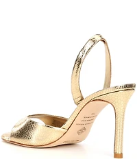 Antonio Melani Lyssa Embossed Leather Slingback Dress Sandals