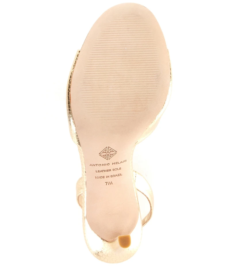 Antonio Melani Lyssa Embossed Leather Slingback Dress Sandals