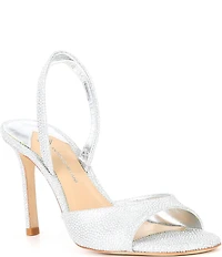 Antonio Melani Lyssa Metallic Fabric Slingback Dress Sandals