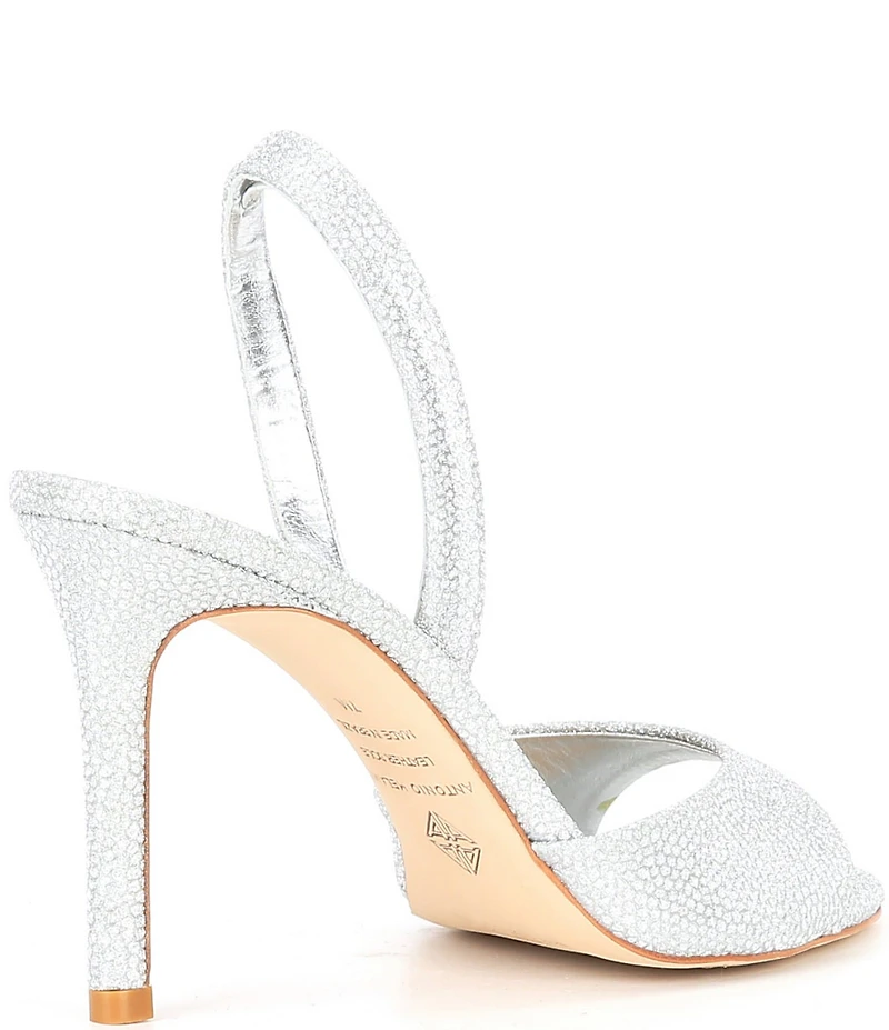 Antonio Melani Lyssa Metallic Fabric Slingback Dress Sandals