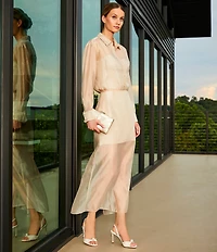 Antonio Melani Lyssa Two Pearl Ornamented Slingback Dress Sandals