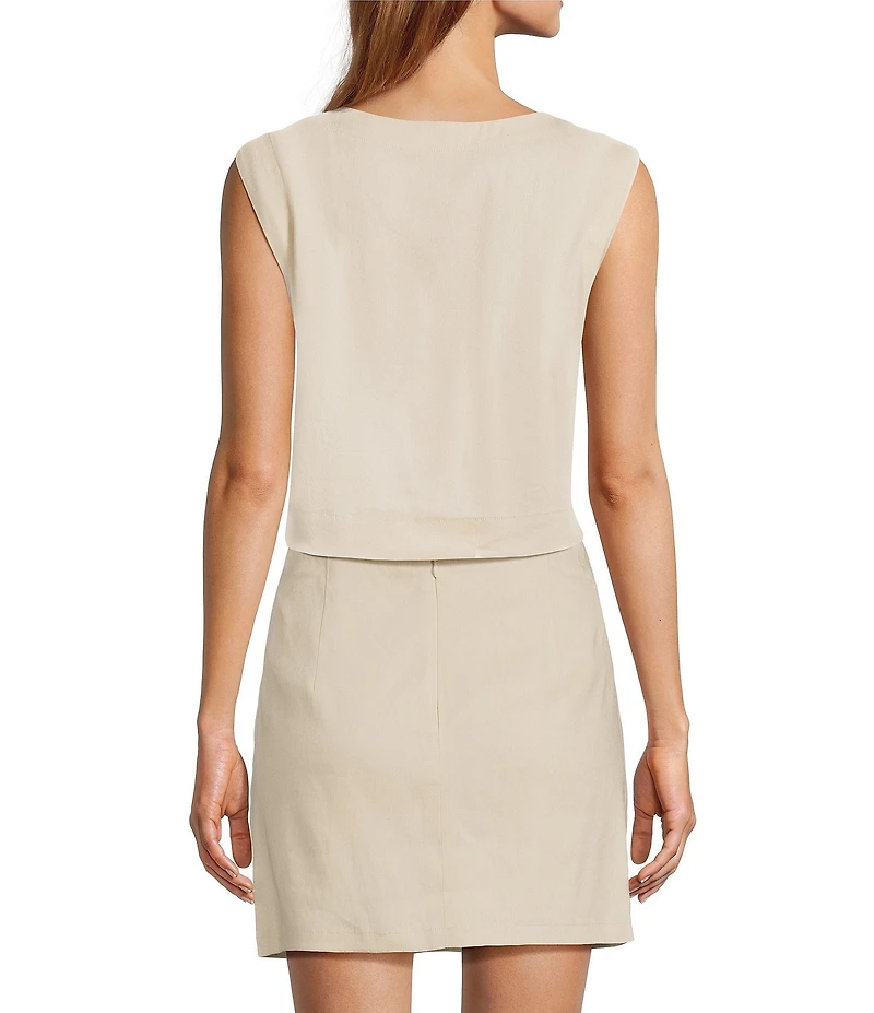 Antonio Melani Madelyn Shell Flower Line Sleeveless Coordinating Blouse