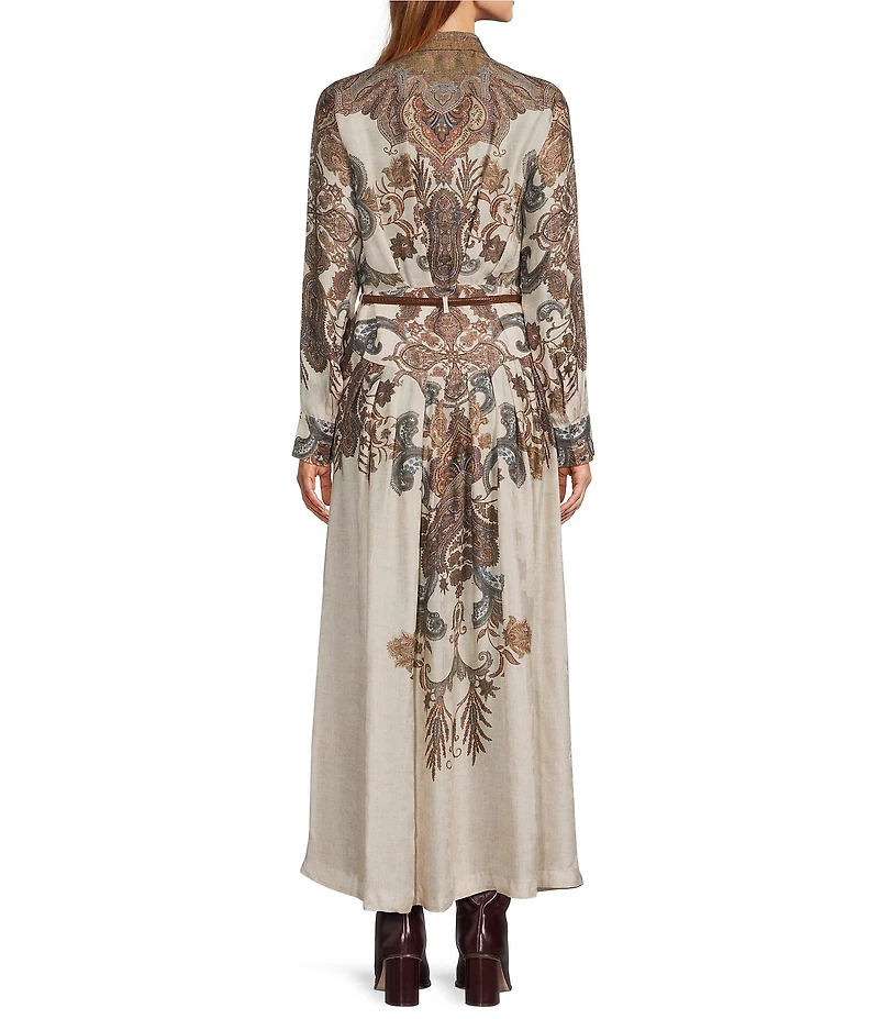 Antonio Melani Maggie Paisley Long Sleeve Belted Dress