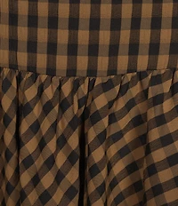 Antonio Melani Maia Gingham Tiered Belted Skirt