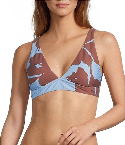 Antonio Melani Mandarin Blooms V-Neck Bralette Swim Top