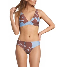 Antonio Melani Mandarin Blooms V-Neck Bralette Swim Top