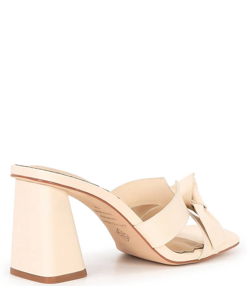 Antonio Melani Mare Leather Knotted Bow Detail Dress Slide Sandals