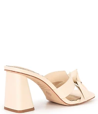 Antonio Melani Mare Leather Knotted Bow Detail Dress Slide Sandals