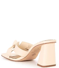 Antonio Melani Mare Leather Knotted Bow Detail Dress Slide Sandals