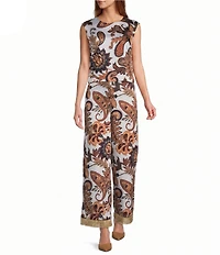 Antonio Melani Coordinating Margaret Paisley Flat Front Pants