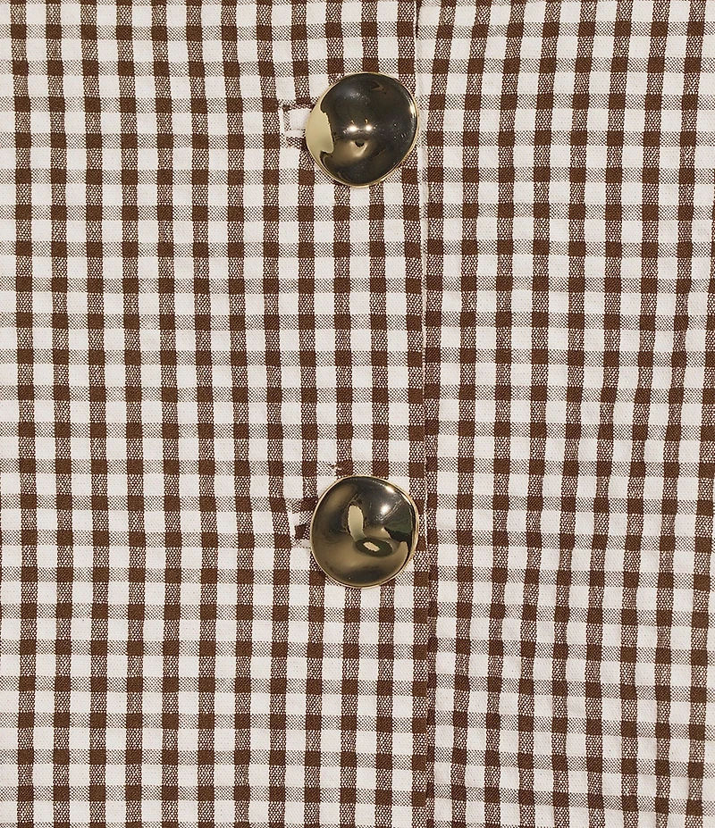 Antonio Melani Maria Gingham Sleeveless Button Front Coordinating Vest