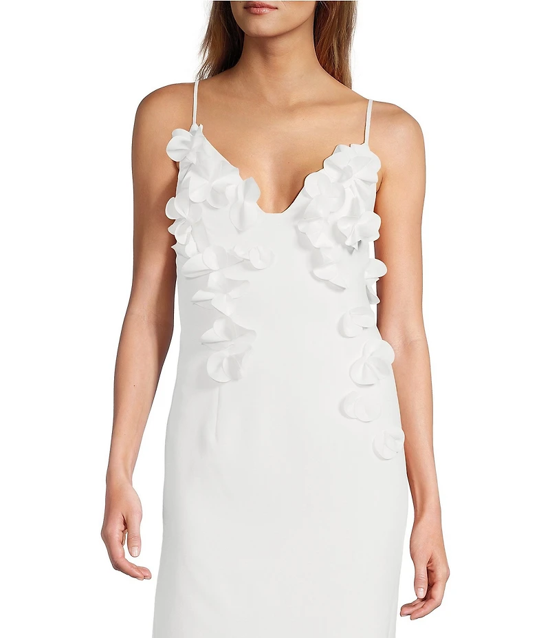 Antonio Melani Martha Floral Applique V-Neck Dress