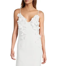 Antonio Melani Martha Floral Applique V-Neck Dress