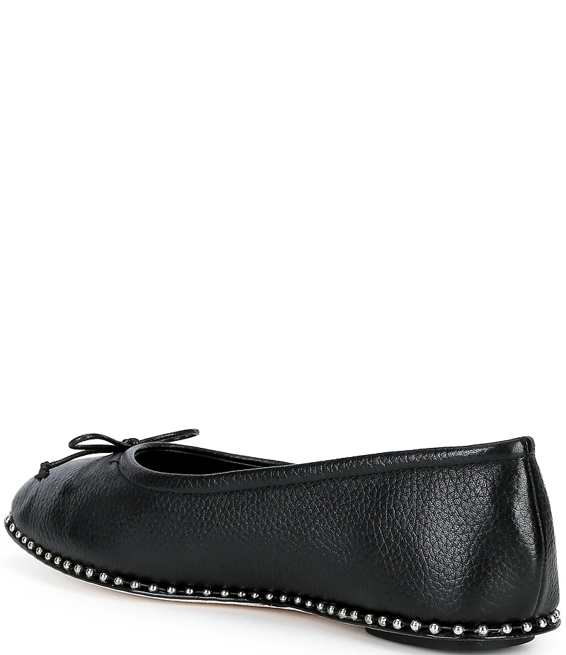 Antonio Melani Mason Leather Ball Chain Flats