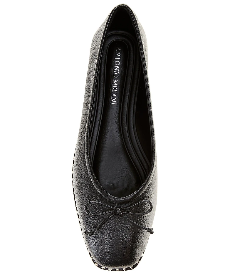 Antonio Melani Mason Leather Ball Chain Flats