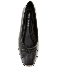 Antonio Melani Mason Leather Ball Chain Flats