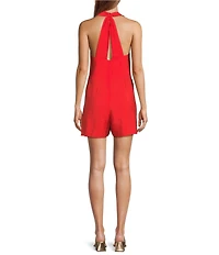 Antonio Melani Mazi Voile V-Neck Sleeveless Romper