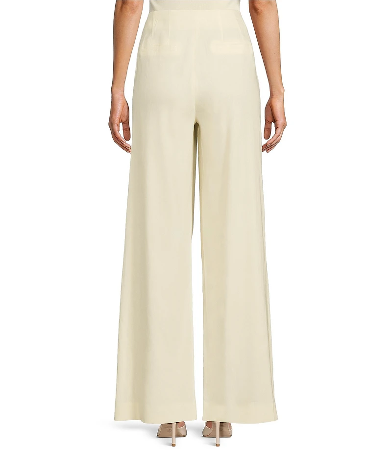 Antonio Melani Melinda Linen Flat Front Straight Pants