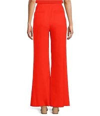 Antonio Melani Melinda Linen High Rise Flat Front Pleated Wide Leg Coordinating Pants