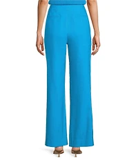 Antonio Melani Melinda Linen High Rise Flat Front Pleated Wide Leg Coordinating Pants