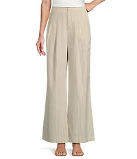 Antonio Melani Melinda Coordinating Stripe Linen Blend Straight Leg Pants