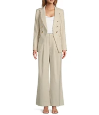 Antonio Melani Melinda Coordinating Stripe Linen Blend Straight Leg Pants