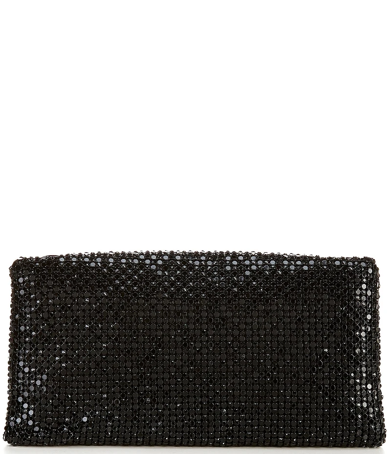 Antonio Melani Metal Rhinestone Mesh Flap Clutch