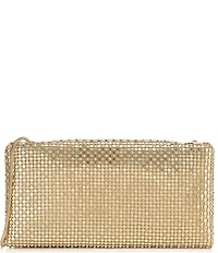 Antonio Melani Metal Rhinestone Mesh Flap Clutch