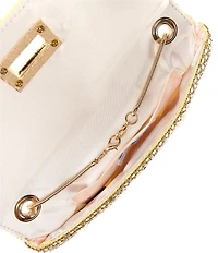 Antonio Melani Metal Rhinestone Mesh Flap Clutch