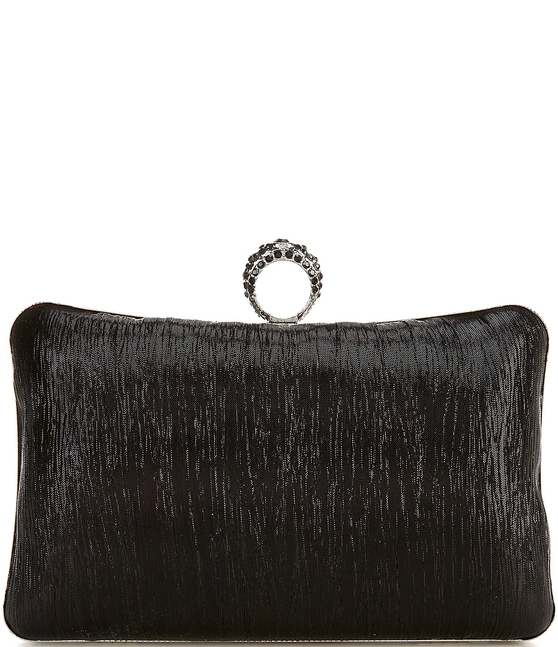 Antonio Melani Metallic Ring Top Minaudiere Clutch